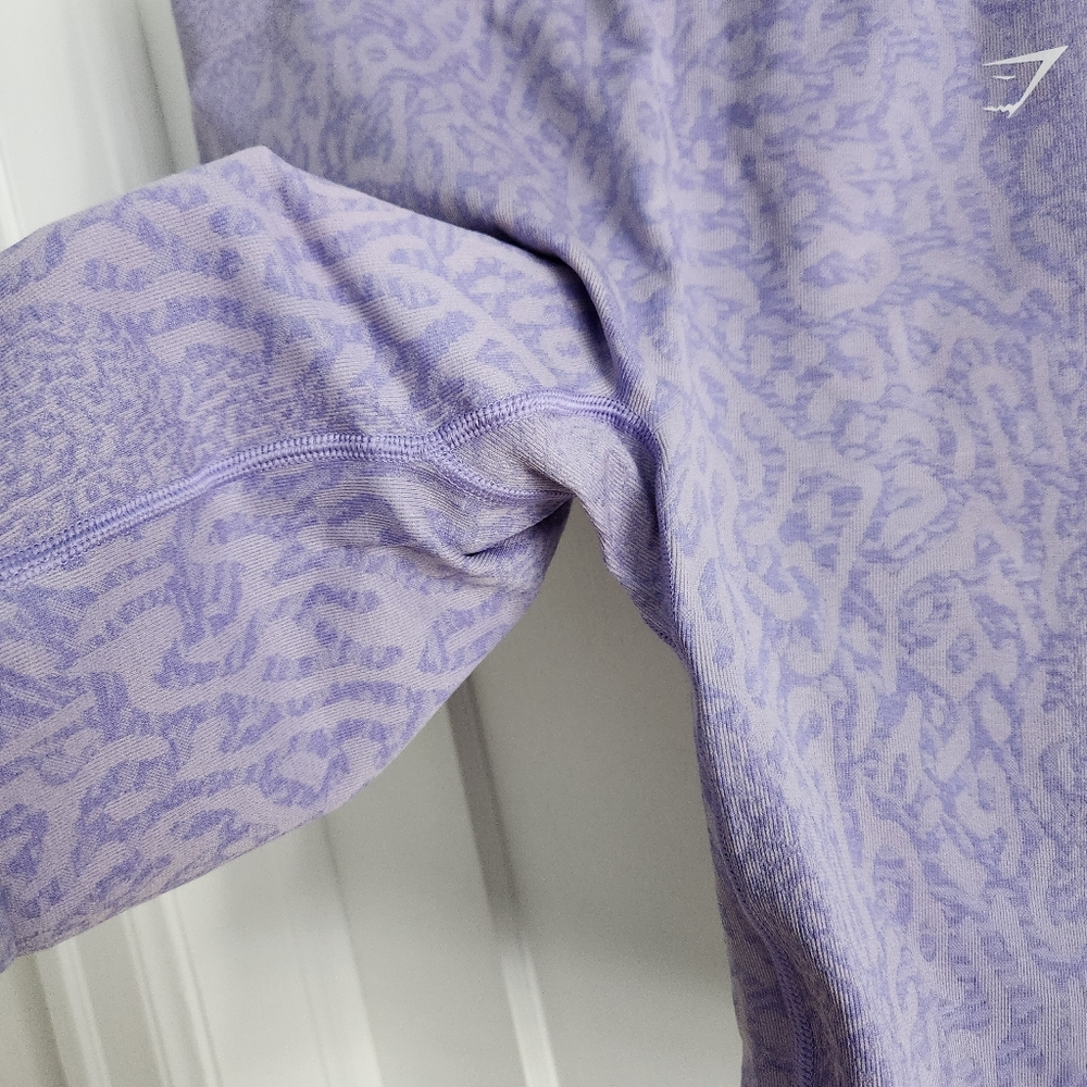 Gymshark Lavender Patterned Bike Shorts - Picture 5 of 6